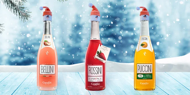 Tři láhve italských aperitivů s šumivým vínem