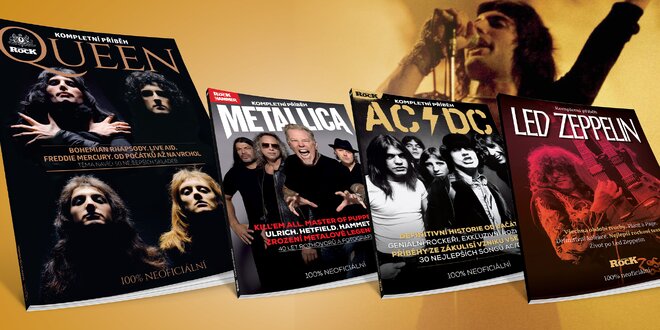 Knihy Queen, Metallica, Led Zeppelin a AC/DC