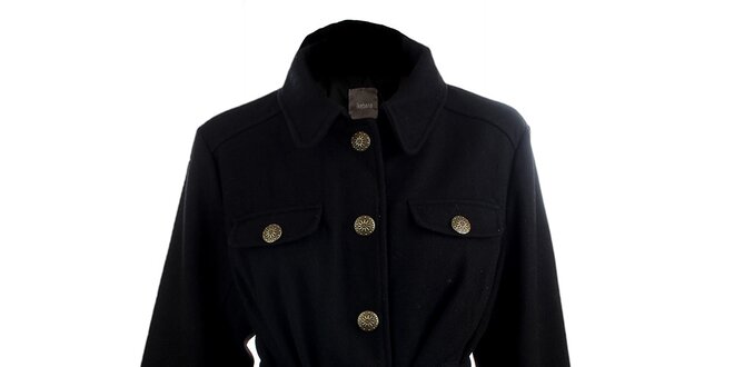 Dámský krátký černý kabátek Ikebana