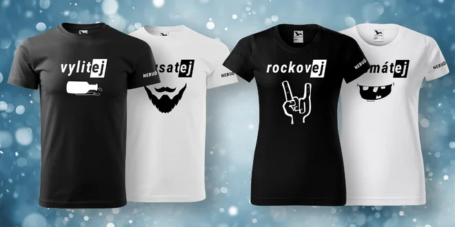 Pánská a dámská bavlněná trička Nebuď nahej®