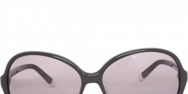 Dámské černé sluneční brýle Calvin Klein s fialovými skly