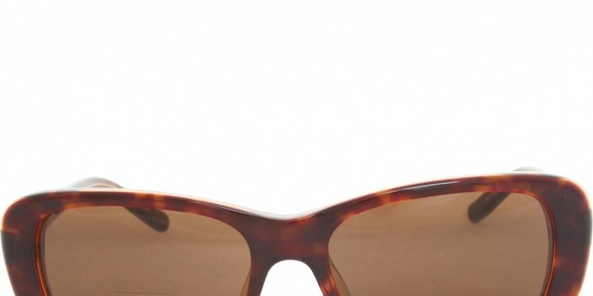Dámské hnědé žíhané sluneční brýle Calvin Klein