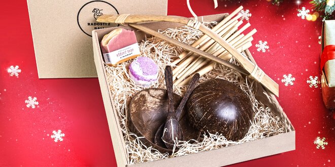Vánoční balíčky z Bali: kokosové misky, lžičky i brčka