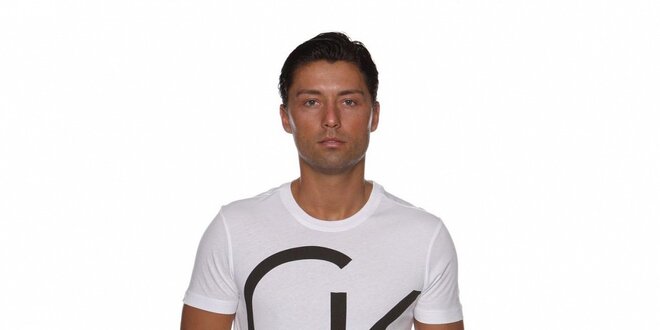 Pánské bílé tričko Calvin Klein s potiskem