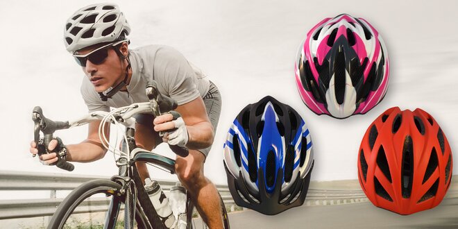 Cyklistické přilby Sting: několik barev i velikostí