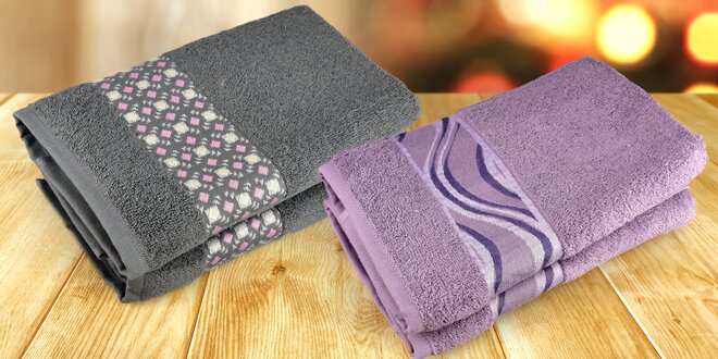 Froté ručníky ze 100% bavlny: 3 barvy