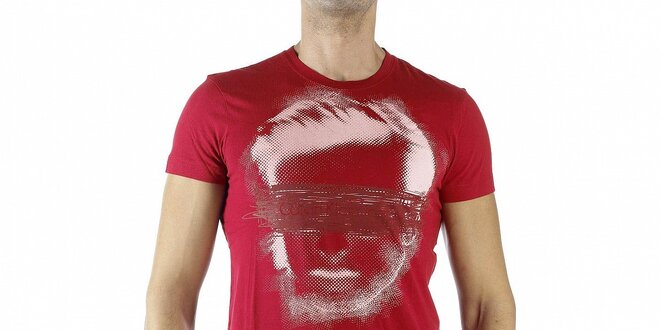 Pánské červené tričko Calvin Klein s potiskem