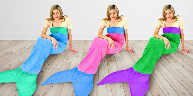 Deka ve tvaru ploutve mořské panny: 7 barev