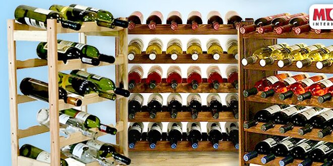 Regály na víno z borovicového dřeva