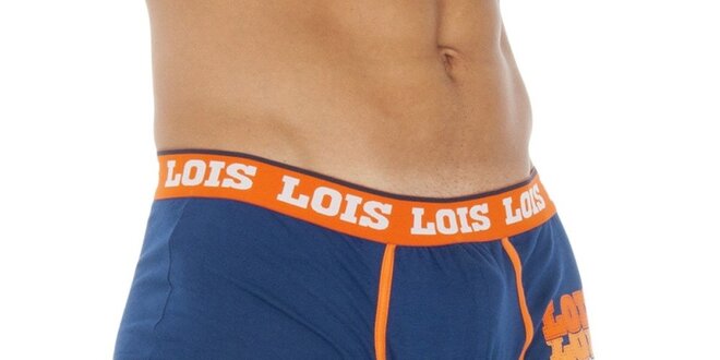Pánské modro-oranžové boxerky Lois