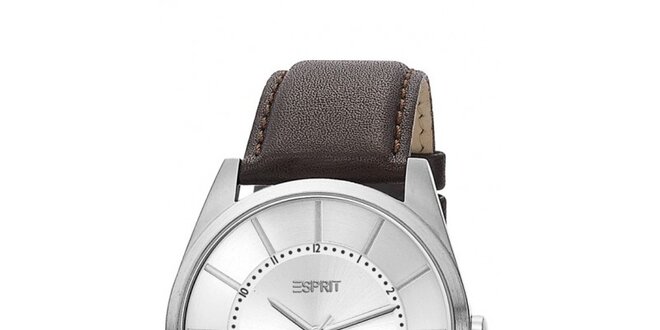 Pánské stříbrné analogové hodinky Esprit se stříbrným ciferníkem