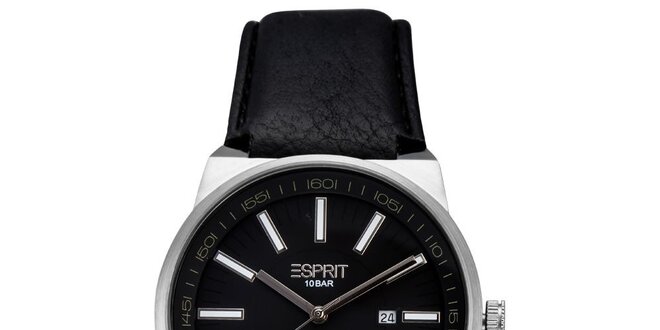 Pánské ocelové hodinky s černým ciferníkem Esprit