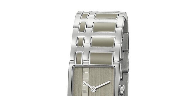 Dámské stříbrné hodinky Esprit s šedým vykládáním