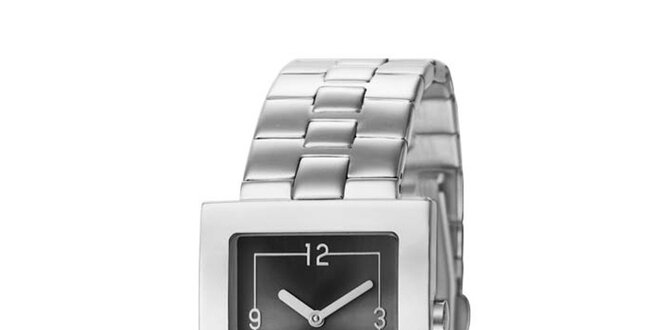 Dámské hodinky Esprit s hranatým antracitovým ciferníkem ve stříbrné barvě