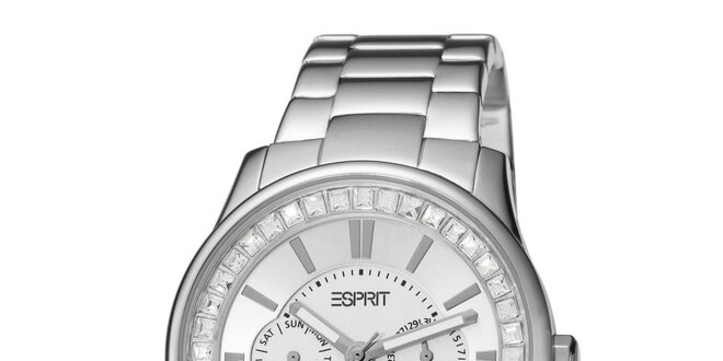 Dámské hodinky Esprit ve stříbrné barvě s bílým ciferníkem