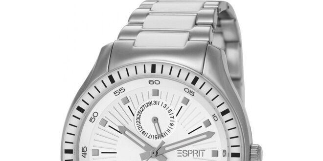Dámské stříbrné hodinky s minutovým ciferníkem Esprit