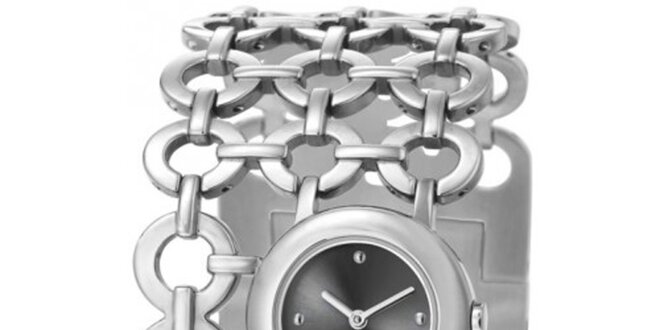 Dámské stříbrné hodinky Esprit s kroužkovým náramkem