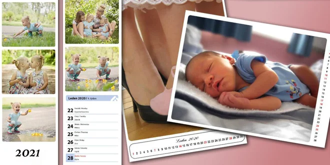 Nástěnné i stolní kalendáře z vlastních fotografií