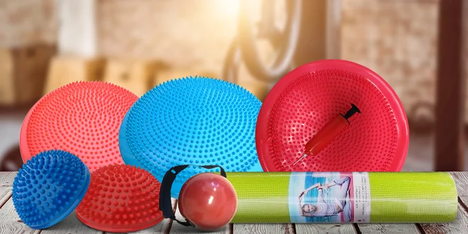 Balanční disky, podložky a další fitness pomůcky
