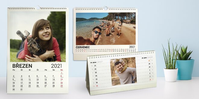 Stolní či nástěnný kalendář z vlastních fotografií