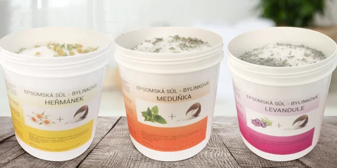 Epsomská sůl do koupele i na peeling či masky