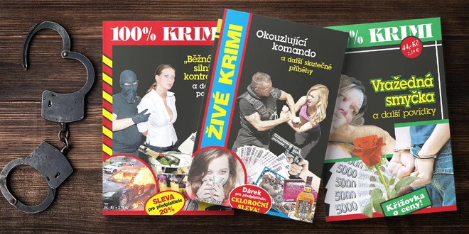 6, 12 i 24 čísel časopisů plných krimi povídek