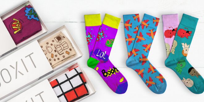Designové ponožky a sety Soxit v dárkovém balení