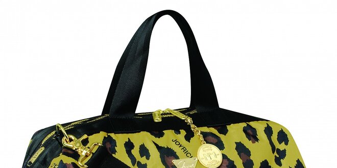 Žluto - hnědá kabelka s leopardím motivem
