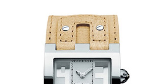 Dámské béžovo-stříbrné náramkové hodinky Bruno Banani