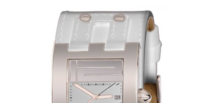 Dámské bílé náramkové hodinky s cvočky Bruno Banani