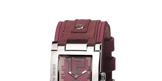 Dámské stříbrné hodinky s růžovým ciferníkem Bruno Banani