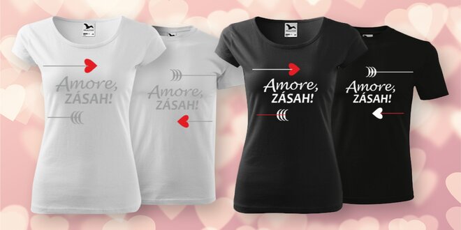 Amore, zásah: valentýnská trička pro páry