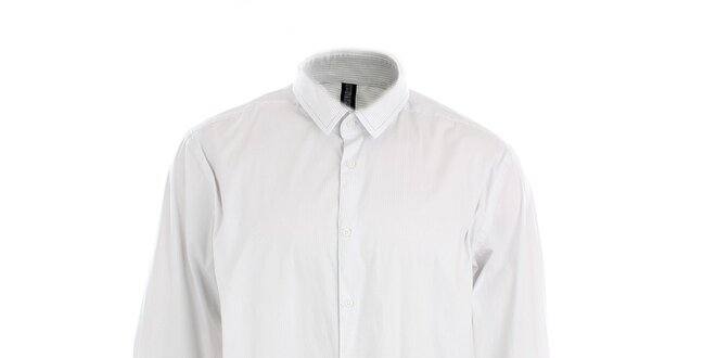 Pánská bílá obleková košile s puntíky Pietro Filipi