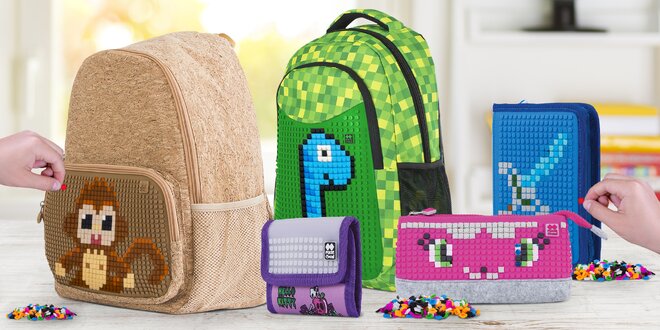 Pixelové peněženky, batohy i náramky a hrnky