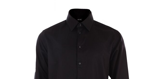Pánská černá obleková košile Pietro Filipi