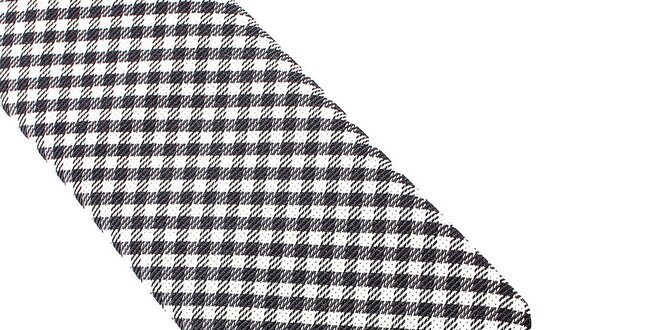 Pánská černo-bílá kostičkovaná kravata Pietro Filipi