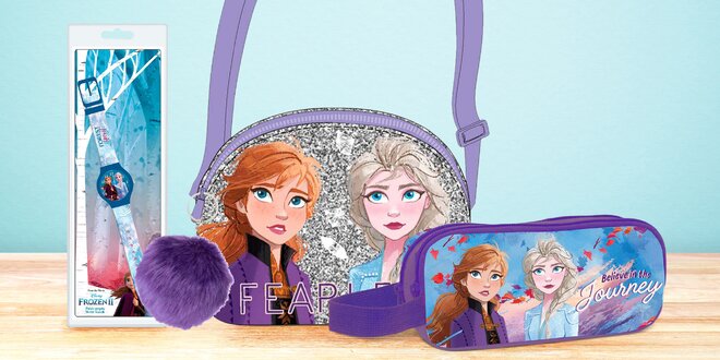 Frozen II: kabelka, pouzdro i hodinky