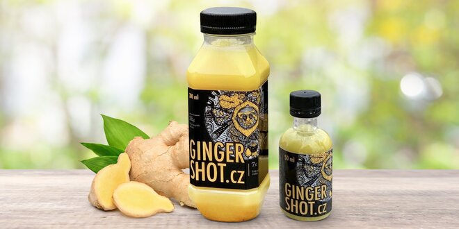 Český přírodní nápoj Ginger shot na imunitu