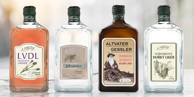 Ušlechtilé likéry a pálenky Ullersdorf z Jeseníků