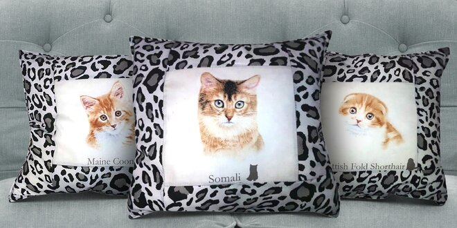 Bavlněné polštářky s roztomilými kočkami: 13 ras