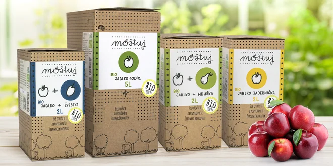 2–5litrové bio mošty: jablko, hruška, švestka