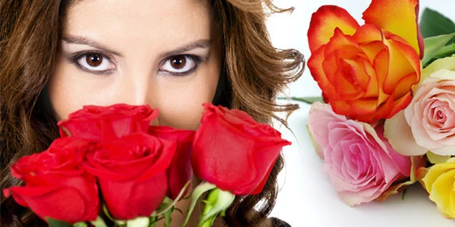 Valentýnská kytice pěti růží z Holandska!