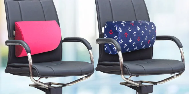 Designové bederní opěrky: různé tvary i tuhosti