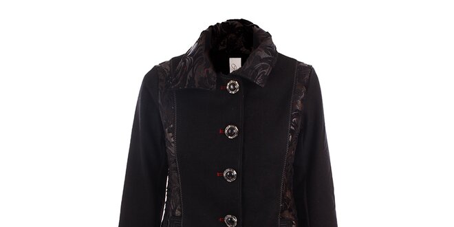 Dámský černý jednořadý kabát DY Dislay Design