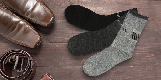 9 párů pánských zdravotních ponožek bez lemu