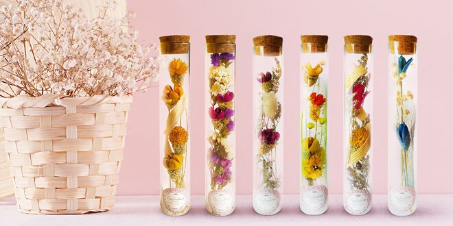 Dekorační baňky se sušenými květinami: 10 variant