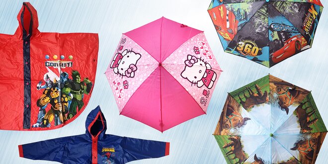 Dětské deštníky a pláštěnky pro holky i kluky