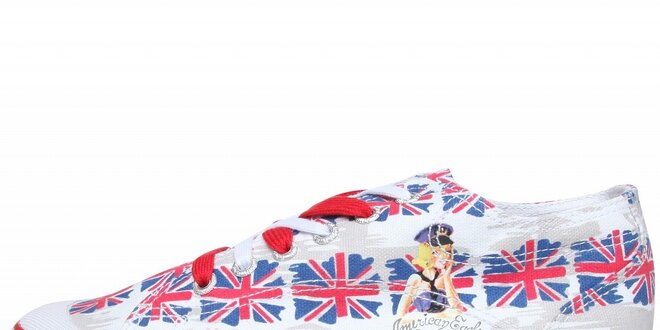 Dámské plátěné tenisky American Eagle s potiskem britské vlajky