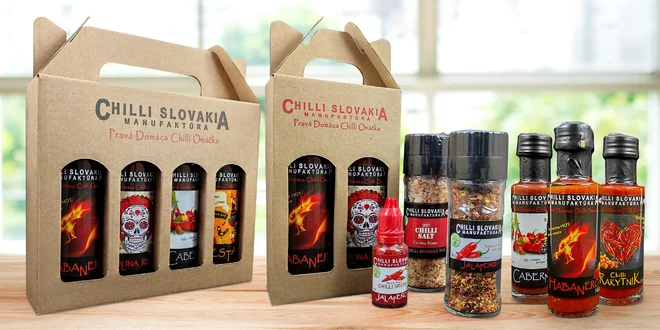 Přírodní chilli omáčky i pikantní sety ze Slovenska