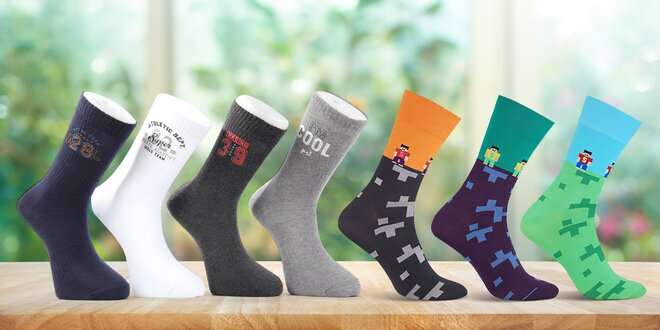 Sety pánských ponožek: nízké, kotníkové i vysoké
